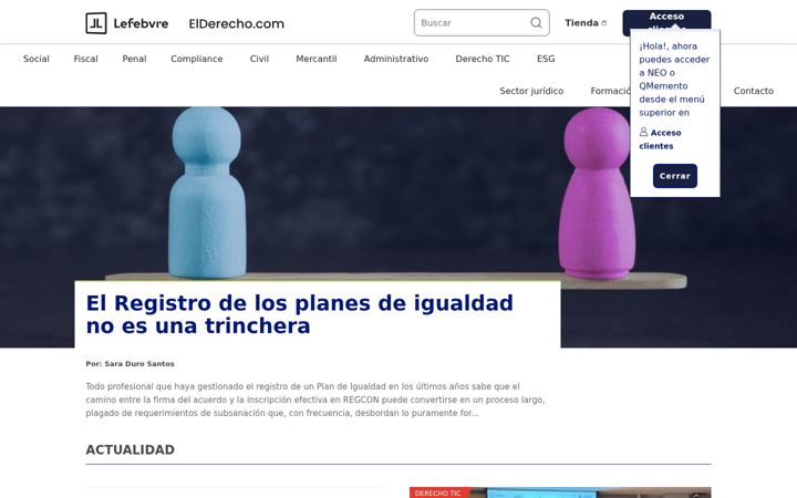 Screenshot of elderecho.com