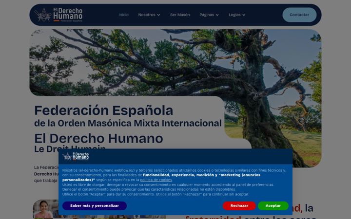 Snímek obrazovky elderechohumano.org
