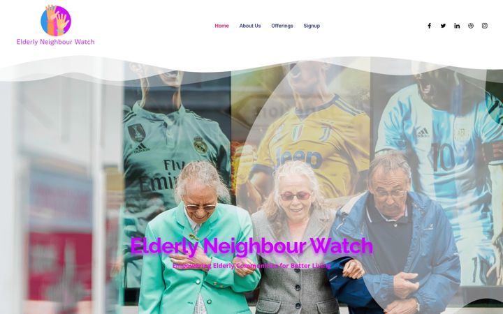 Screenshot of elderlyneighbourwatch.com
