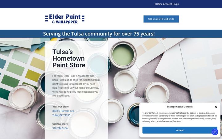 Screenshot of elderpaint.com