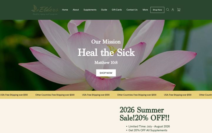 Screenshot of elders.shop