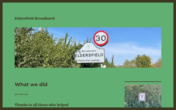 Screenshot of eldersfieldbroadband.com