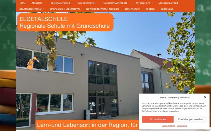 Skærmbillede af eldetalschule.de