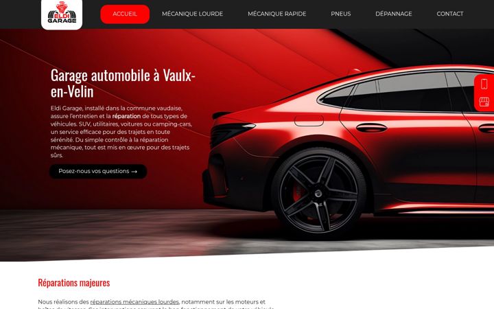 Screenshot of eldi-garage.com