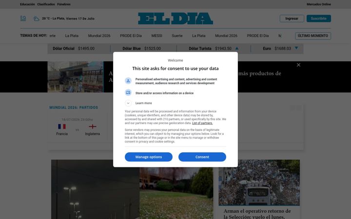 Screenshot von eldia.com