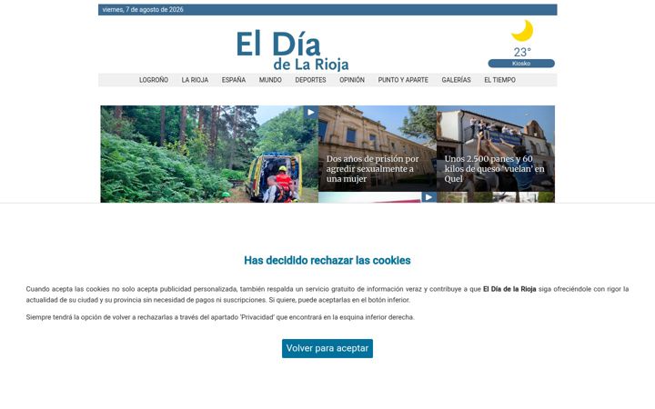 Screenshot of eldiadelarioja.es