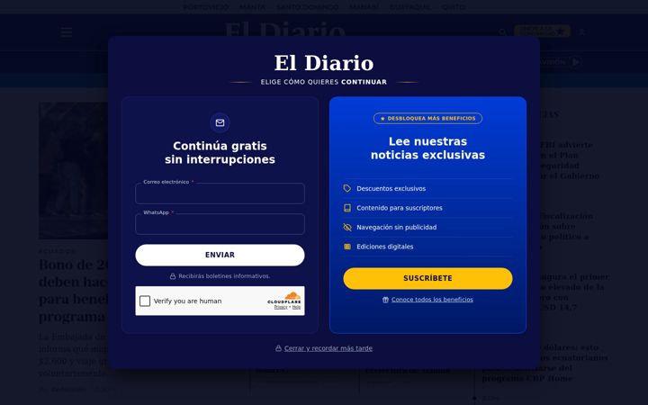 Screenshot of eldiario.ec