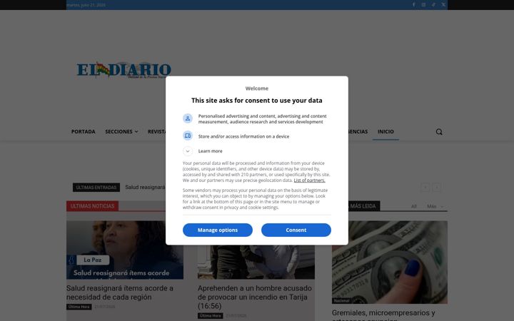 Screenshot of eldiario.net