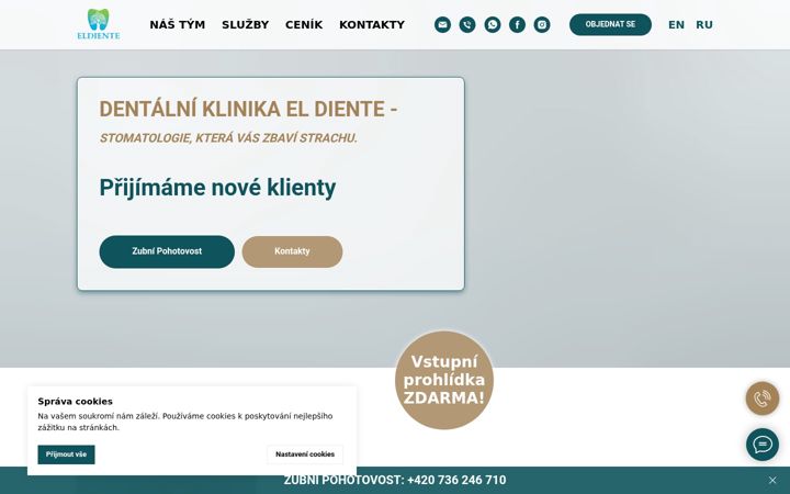 Screenshot ta' eldiente.cz