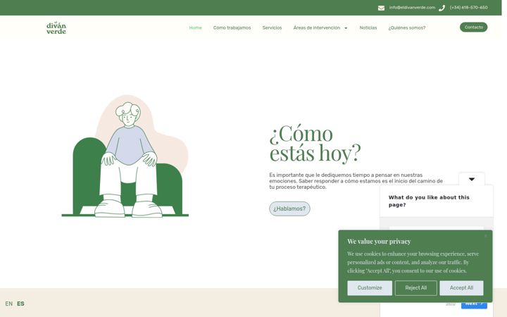 Screenshot of eldivanverde.com