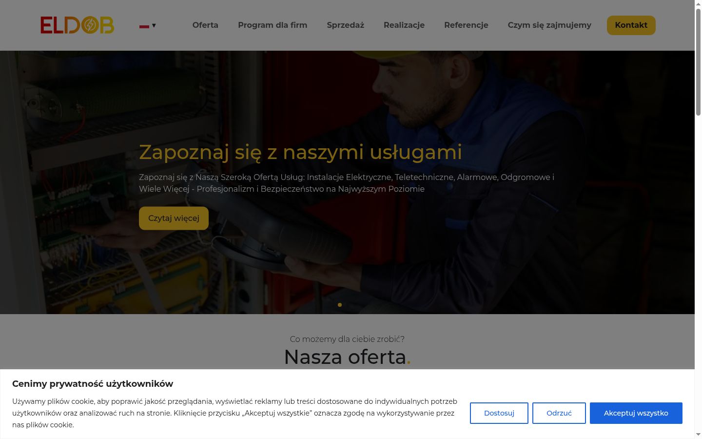 Képernyőkép a bármilyen interakció előtt megjelenő hozzájárulási bannerről