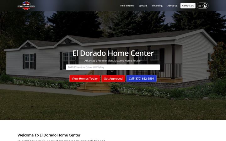 Screenshot of eldohomes.com