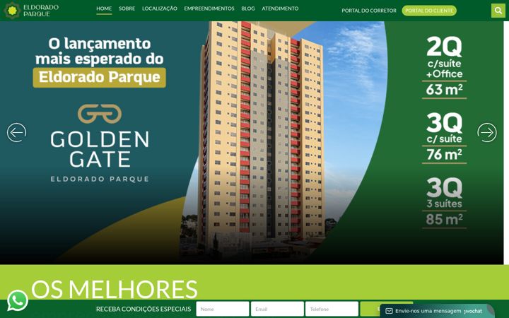 Screenshot stránky eldoradoparque.com.br