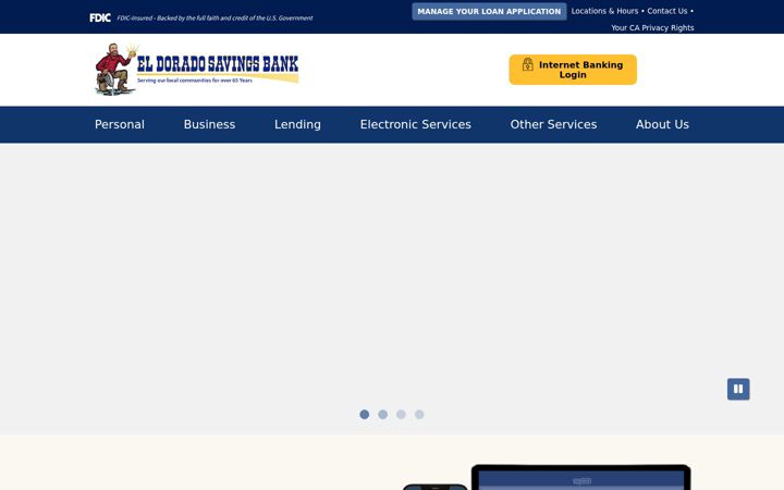 Screenshot of eldoradosavings.com