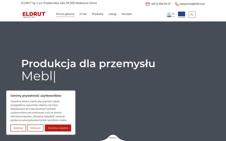 Screenshot of eldrut-industry.com
