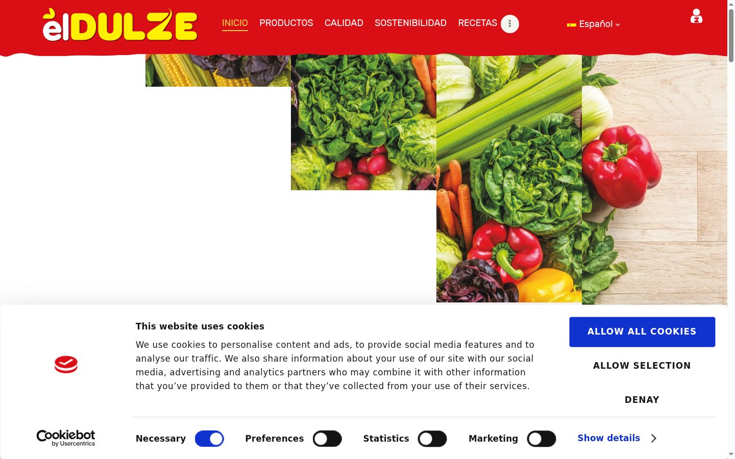 Posnetek zaslona pasice za privolitev, prikazane pred kakršno koli interakcijo
