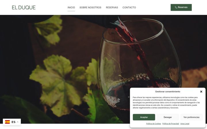Screenshot of elduquerestaurante.es