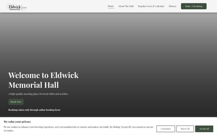 Zrzut ekranu eldwickmemorialhall.co.uk
