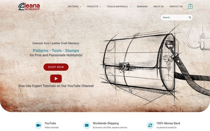 Screenshot of eleanaworkshop.com