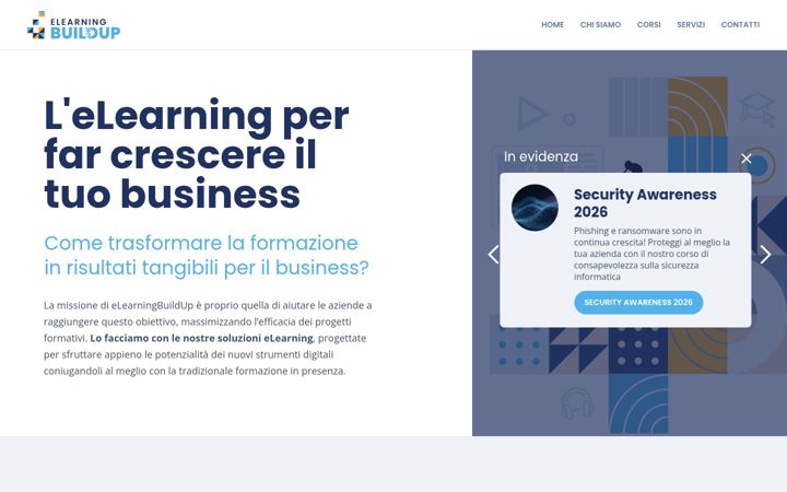 Ekraanipilt saidist elearningbuildup.it