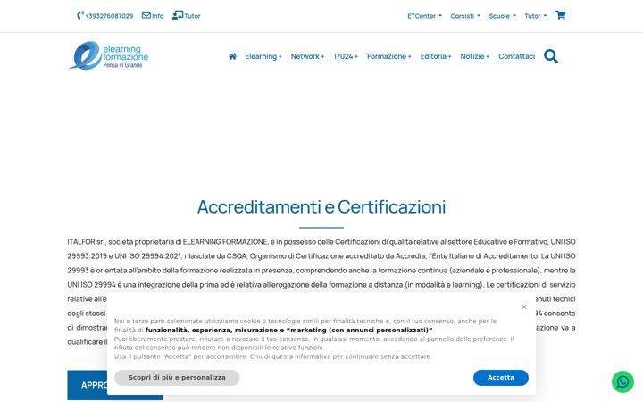 Ekraanipilt saidist elearningformazione.it