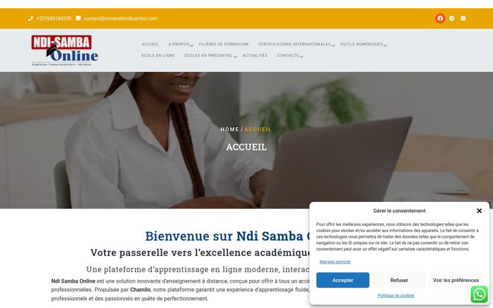 Screenshot of elearningsamba.com