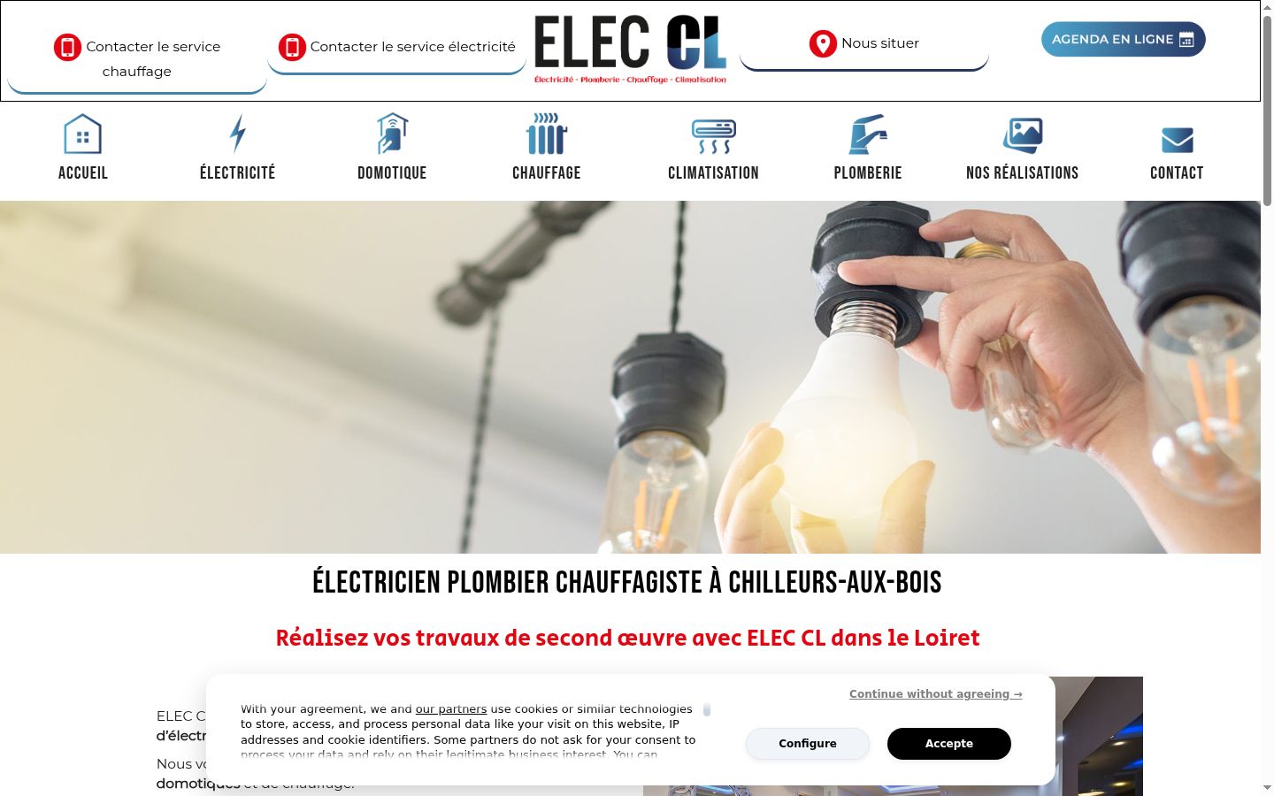 Screenshot del banner di consenso mostrato prima di qualsiasi interazione