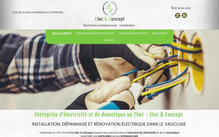 Zrzut ekranu elec-et-concept.fr