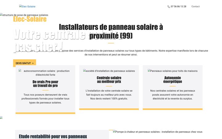 Snímek obrazovky elec-solaire.fr
