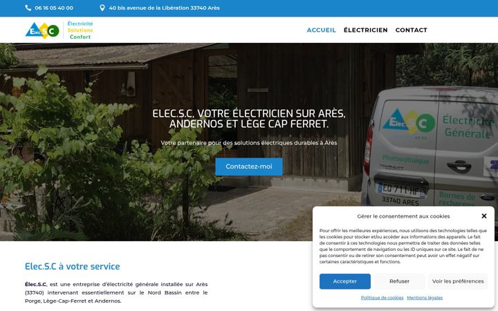 Snímek obrazovky elec-solutions-confort33.fr