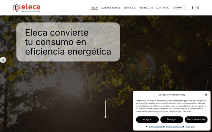 Screenshot of elecainstalaciones.com