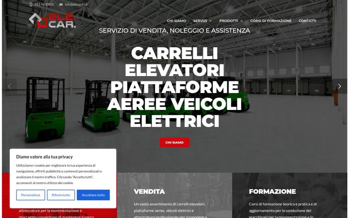 Capture d'écran de elecarsrl.eu
