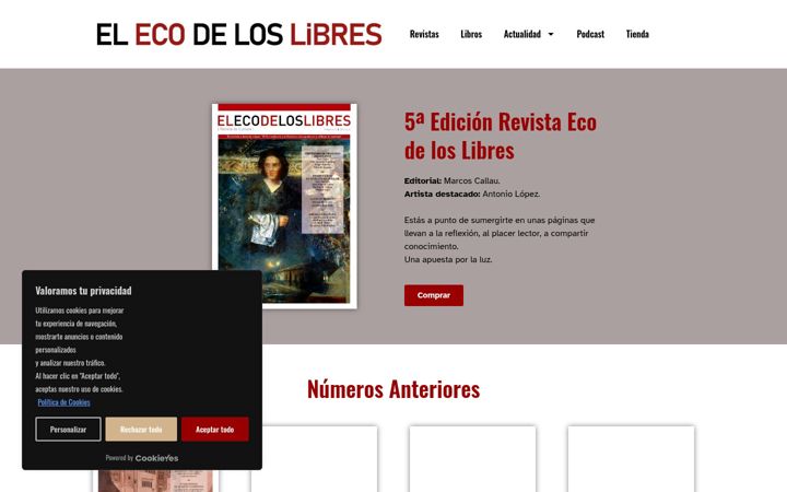 Snímek obrazovky elecodeloslibres.org