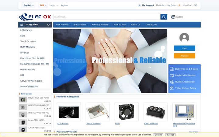 Screenshot of elecok.com