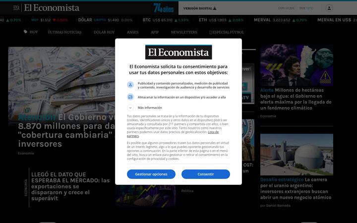 Screenshot of eleconomista.com.ar
