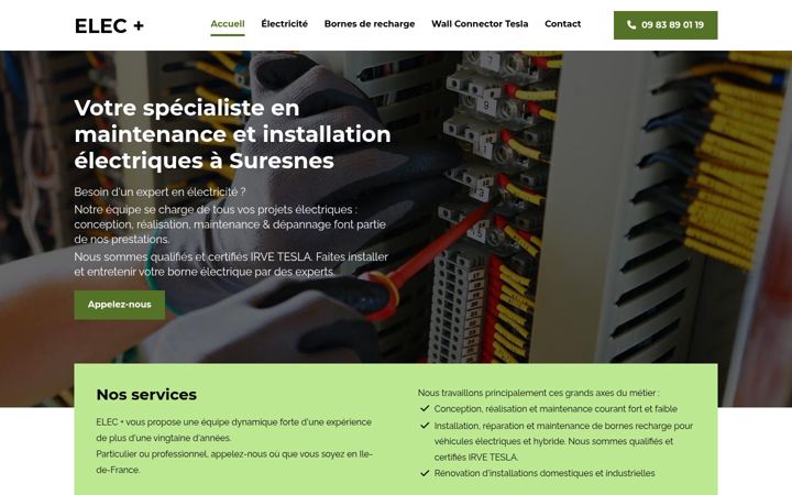 Zrzut ekranu elecplus92.fr