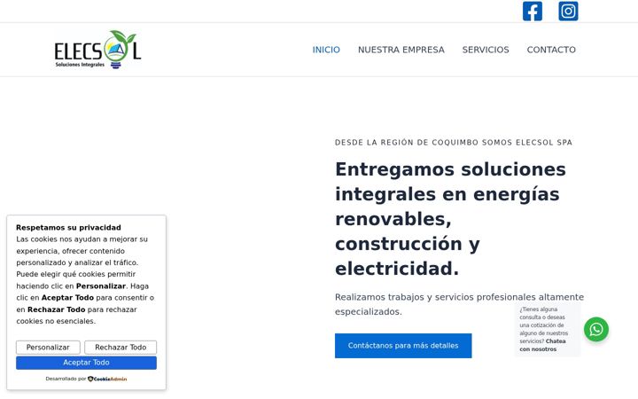 Screenshot of elecsolchile.com