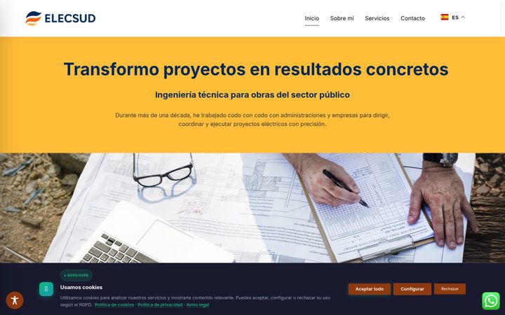 Captura de pantalla de elecsud.es