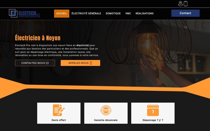 Captură de ecran a electech-pro.fr