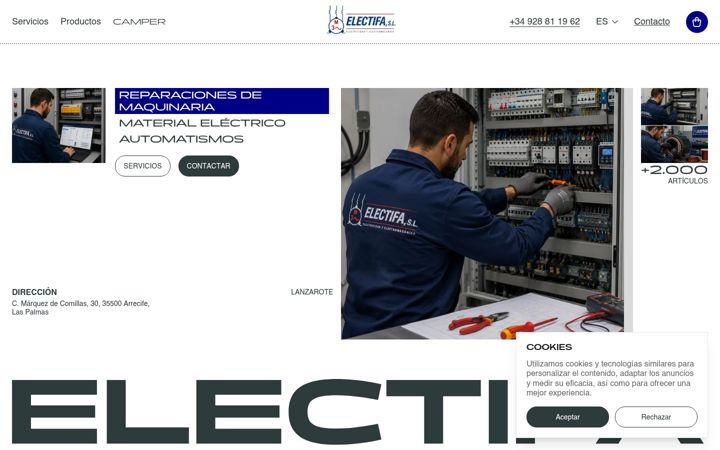 Captura de pantalla de electifa.es