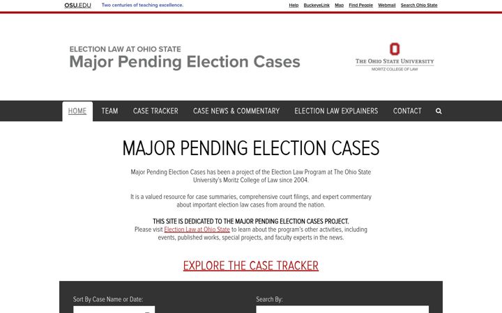 Screenshot of electioncases.osu.edu