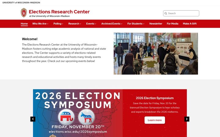 Screenshot of elections.wisc.edu