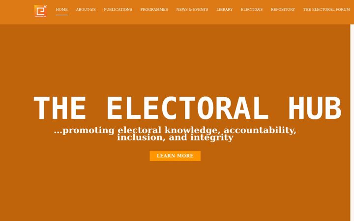 Skærmbillede af electoralhub.org