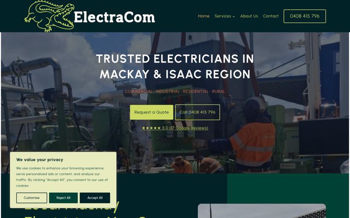 Screenshot of electracomservices.com