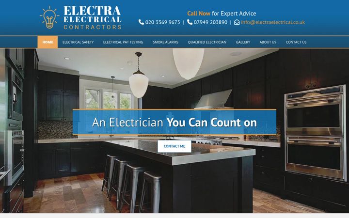 Screenshot του electraelectrical.co.uk