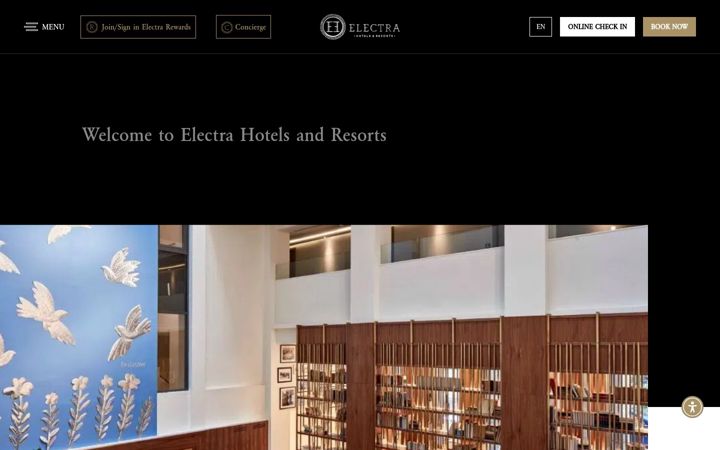 Snimka zaslona za electrahotels.gr