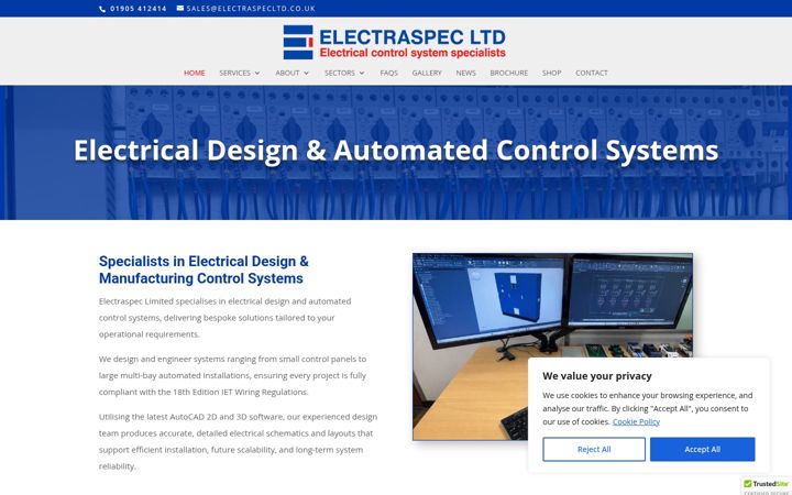 Screenshot του electraspecltd.co.uk