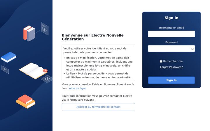Screenshot of electre-ng.com