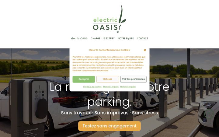 Capture d'écran de electric-oasis.eu