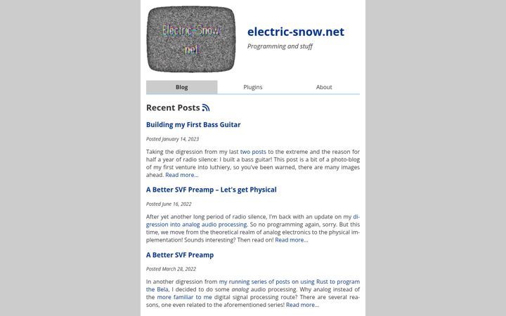 Snímek obrazovky electric-snow.net